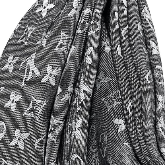 Monogram Denim Shawl by Louis Vuitton in Black - Picture 3 of 8